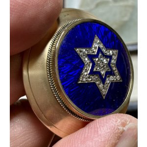 画像13: ダビデの星のローズカットダイアモンド＆エナメルブローチ1880年イギリス