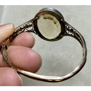 画像19: 大きくて綺麗なシトリンのゴールドブレスレット1880年イギリス