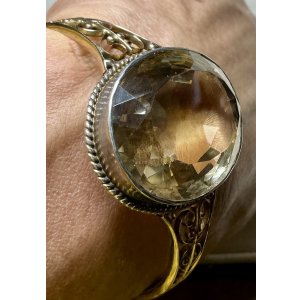 画像28: 大きくて綺麗なシトリンのゴールドブレスレット1880年イギリス