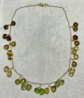 ブラウン&グリーンガーネットのネックレス1960年イギリス