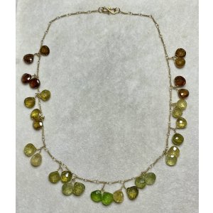 画像1: ブラウン&グリーンガーネットのネックレス1960年イギリス