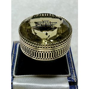 画像22: 素晴らしい金細工の巨大シトリンゴールドリング1920年イギリス