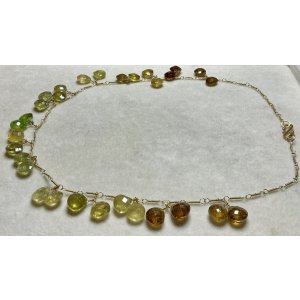 画像8: ブラウン&グリーンガーネットのネックレス1960年イギリス