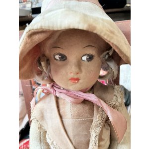 画像6: 横目が可愛いフェルトドール1930年イギリス