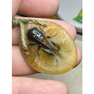 画像1: パート・ド・ヴェールのハチのペンダント　ワルター　1920年フランス