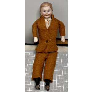 画像1: ヒゲがカッコ良いドールハウスビスクドール1880年ドイツ