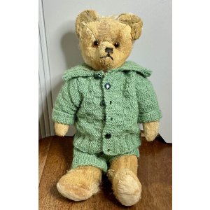 画像1: 緑のニットが似合うイングリッシュテディベア1950年