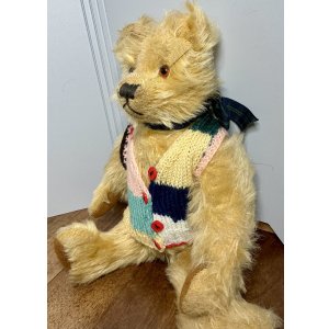 画像7: カラフルで可愛いチョッキを着たファーネールテディベア1940年イギリス