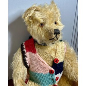 画像3: カラフルで可愛いチョッキを着たファーネールテディベア1940年イギリス