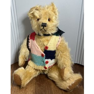 画像10: カラフルで可愛いチョッキを着たファーネールテディベア1940年イギリス