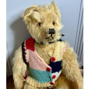 画像5: カラフルで可愛いチョッキを着たファーネールテディベア1940年イギリス