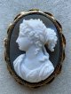 19世紀の素晴らしいストーンカメオブローチ1880年イギリス