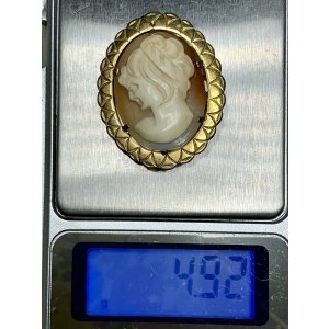 画像3: 小さくて可愛いシェルカメオブローチ1960年イギリス