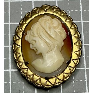 画像2: 小さくて可愛いシェルカメオブローチ1960年イギリス