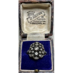 画像1: フランスのベルエポックのダイアモンドリング