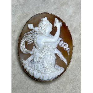 画像1: ビクトリア時代のシェルカメオブローチ1880年イギリス