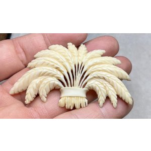 画像7: ビクトリア期アイボリーブローチ1880年イギリス